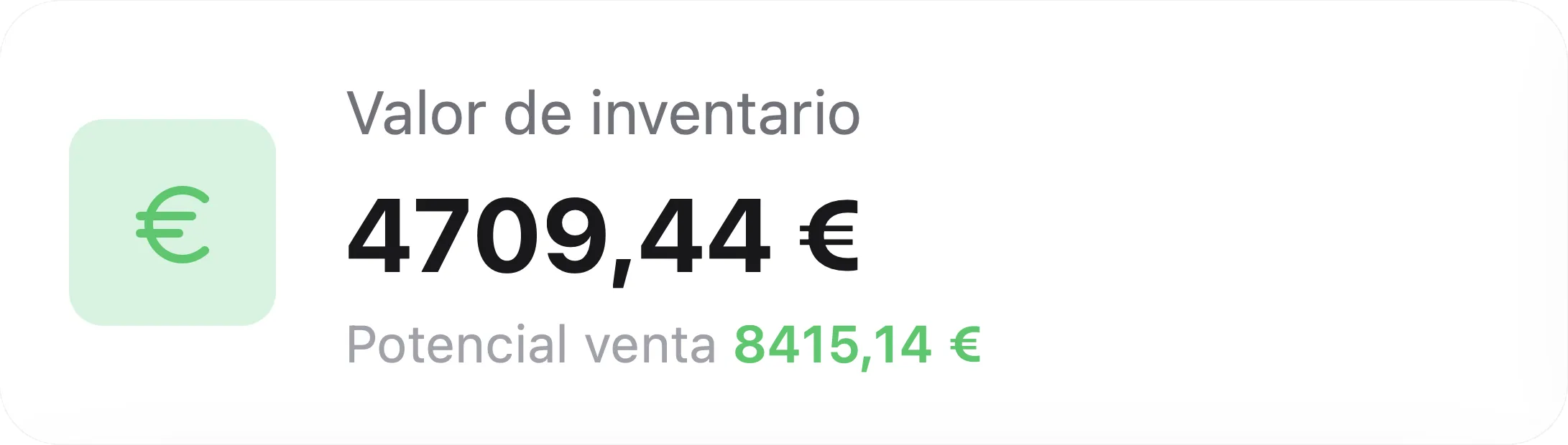 KPI: valod de inventario